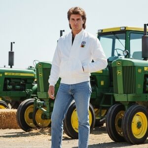 🚜 Vtg 80s John Deere 150th Anniv Bomber | XS